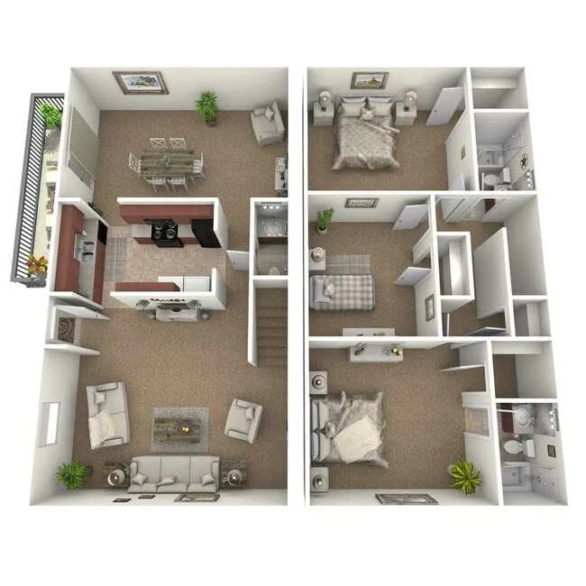C3 Platinum Modern luxury with stainless appliance 56-447 floor plan